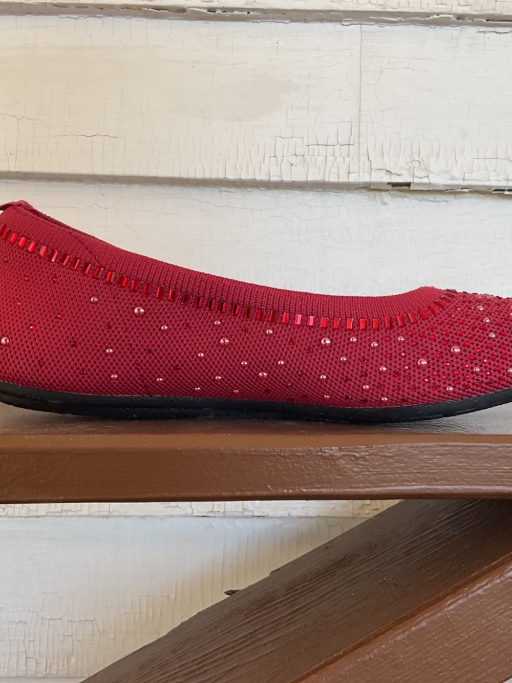 Skechers Cleo 2.0 Mesmerizing Nights Red Ballet Flats Size 7 - Picture 3 of 10